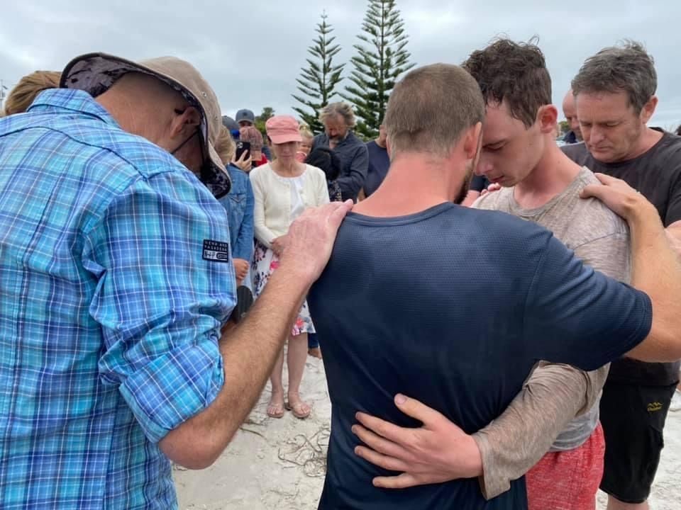 People praying together