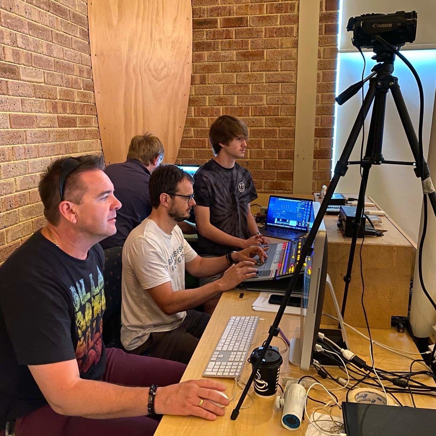 The media team serving on Sunday