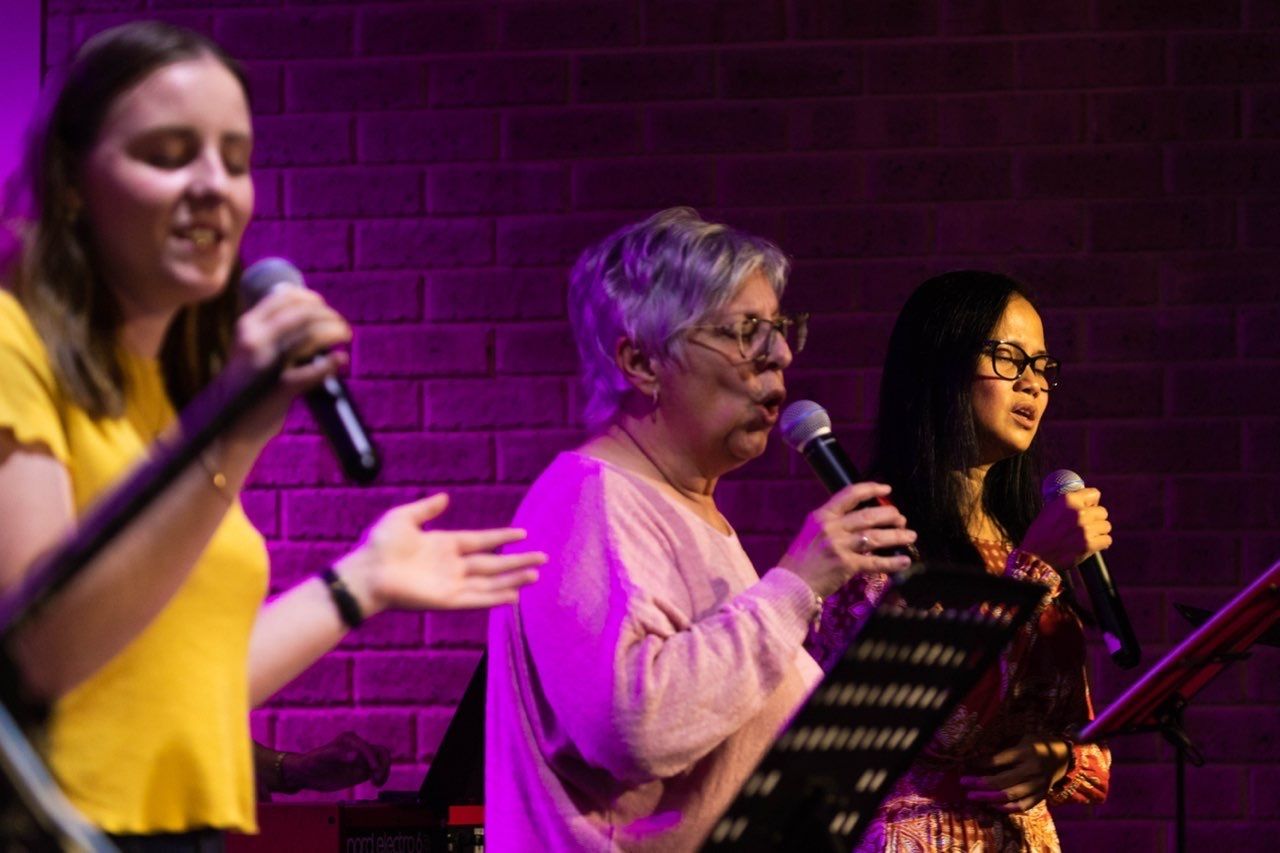 Vocalists leading worship